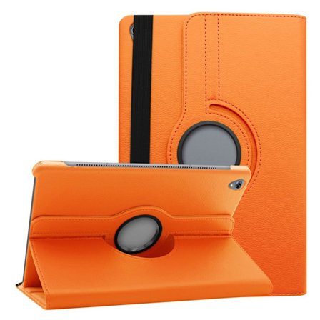 Huawei MediaPad M6 10.8 360 graders litchi grain läderfodral - Orange