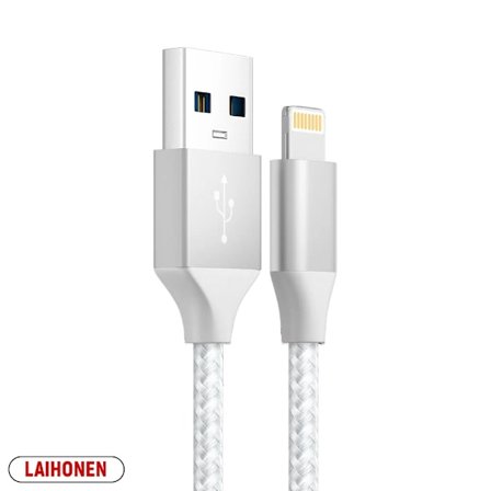 LAIHONEN USB-kabel för iPhone 5 6 7 8 Plus X XS XR 11 12 13 14 Pro Max SE 1m 2m 3m Lång Kort iOS Data Laddare Sladd Snabbladdning