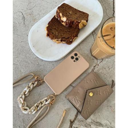 Iphone 12 Halsbandsskal Icon Rope - Beige