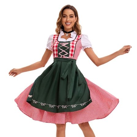 Xib- Tyskland Oktoberfest kostume Badelia national øl karneval sceneforestilling kostume Mørkegrøn_tfrf Mørkegrøn 5XL