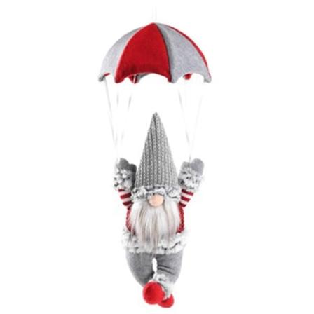 Tonttuhahmo Skydiving Tonttu Nuken Pöydällä Hyllyllä Työpöydällä Varjovarjo Tomte Pehmoinen Tonttulahjat Th