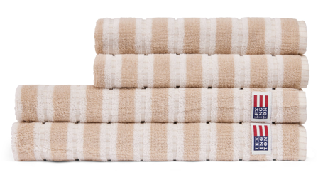 Lexington Striped Terry Håndkle lysbeige-offwhite 50x70