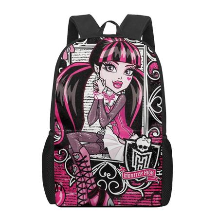 Monster High 3d-mönster skolväska för barn Flickor Pojkar Casual Bokväskor Barn Ryggsäck Pojkar Flickor Multifunktionella skolväskor 15