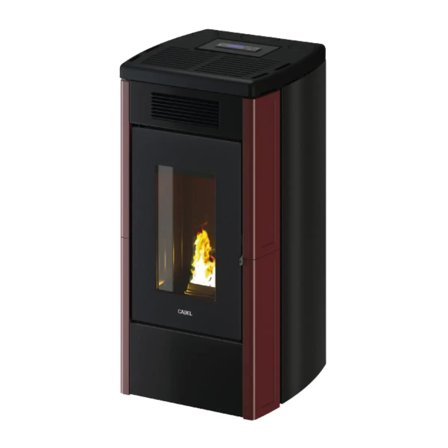Stufa a pellet Cadel Atena Plus 12 ad aria canalizzata 12 kW - WiFi MAIOLICA ROSSO