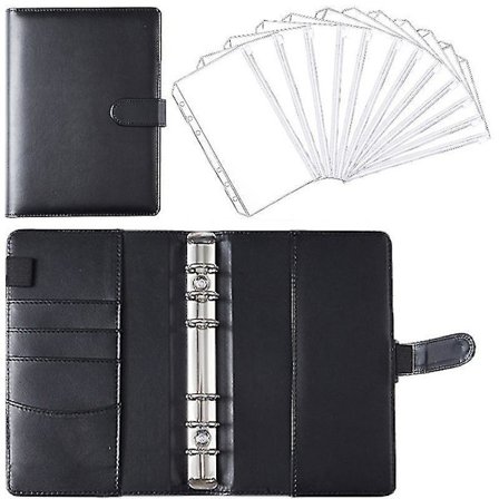 Leather Binder Budget Planner Cash Envelope Wallet System