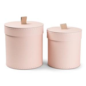 JOX 2-Pack Pink Round Boxes One Size - Storage - One size - Pink