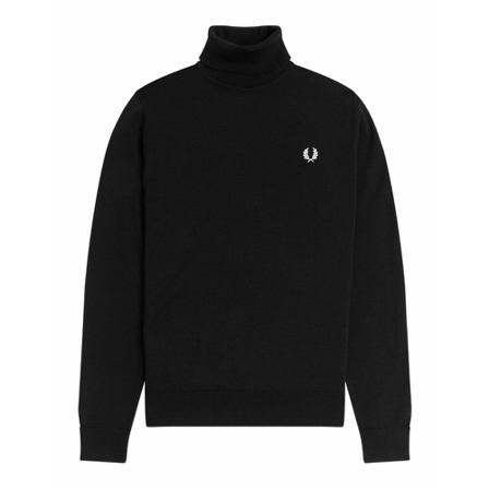 Fred Perry, Turtlenecks Zwart, Heren, Maat:M