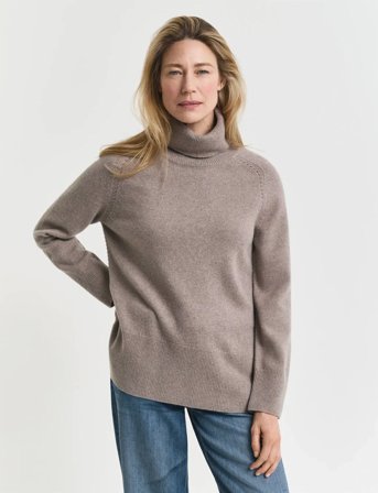 GANT Soft Wool Turtleneck - Beige - XS