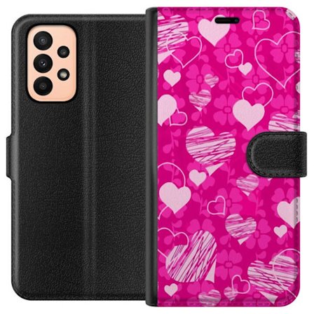 Yhteensopiva Lompakkokotelo Samsung Samsung Galaxy A23 PopSydänKuviointi