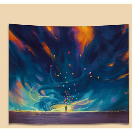 Nordisk soverom dekorativt teppe Digitalt trykk bakgrou