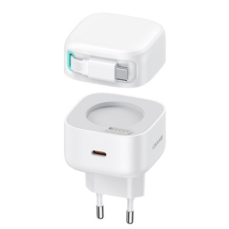 iPhone 16, 15 snabbladdare kompatibel PD35W - Dual Port GaN retractable