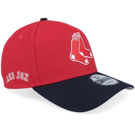 New Era - MLB Röd adjustable Keps - Hatstore Exclusive x Boston Red Sox Color Clash 9FORTY Red/Navy A-frame Adjustable @ Hatstore