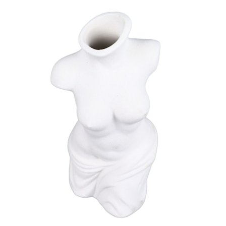 Naisen vartalon muotoinen vaasi Valkoinen Keramiikka Luova Feminiininen Korivasi Kotiin Olohuoneen Majoituskoristelu