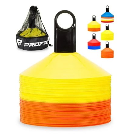 Agility Fotbollskoner för Sportträning, Hållbara Träningskoner med Bärväska och Hållare, Flexibla Material Diskkoner för Fotboll