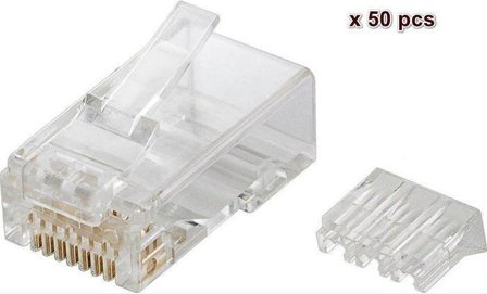 MicroConnect Modular - Nettverkkontakt - RJ-45 (hann) - uskjermet - CAT 6 (en pakke 50)