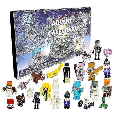 24kpl Joulukalenteri Minecraft Koottu Rakennuspalikka Leikki Joulu Halloween Lelut Lahja Minifiguuri Sarja Puzzle Lahjat Z[HK]