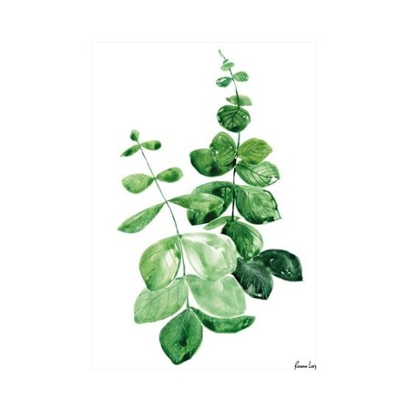 Rosana Laiz Branch Vattenfärgstryck 40 cm x 30 cm Grön