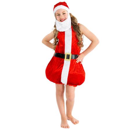 Tectake Maskeraddräkt Flicka Tomte White 116 (5-7y)