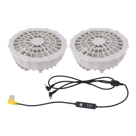 5V Bärbar Kylvästfläkt USB Luftkonditionerad Klädfläkt Justerbar Dubbelhuvud Kylfläkt