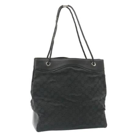 Gucci Vintage, Pre-owned Tote Bag Zwart, Dames, Maat:ONE Size,leer