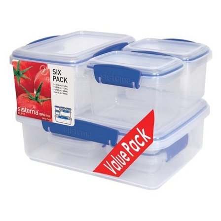 Sistema Opbevaringsboks 6-pak Blå, Tøj & Bolig, Opbevaring & Organisering, Opbevaringsbokse