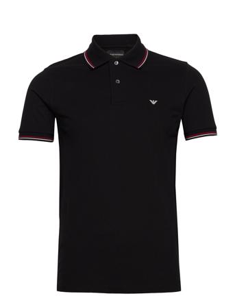 Polo Shirt Polos Short-sleeved Svart Emporio Armani*Betinget Tilbud