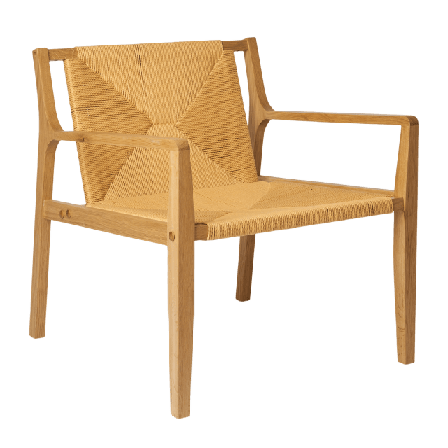 Åhléns Home Loungefåtölj med flätad sits ALMA Möbler Brun ONESIZE