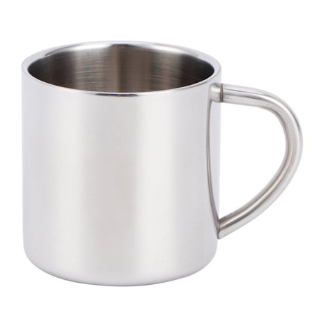 Portabel Mugg med Handtag, Kraftiga Campingkaffemuggar i Rostfritt Stål för Friluftsentusiaster, Elegant Design Okrossbara Muggar med Slät Kant