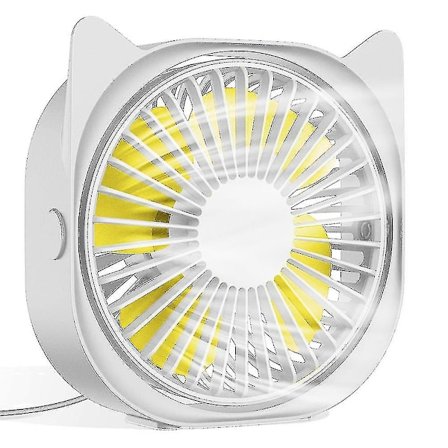 Lille Personlig USB Skrivebords Katteøre Ventilator, 3-Hastigheds Bærbar Skrivebordskøleventilator Drevet Af USB, Stærk Vind, Støjsvag Drift, Til 