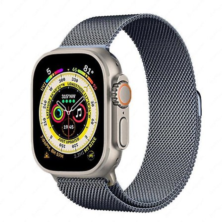 Metallrem för Apple Watch 8 7 45 mm 41 mm Ultra 49 mm Andningsbart Milanese-ersättningsband för Iwatch 6 5 4 3 2 Se 44 ​​mm 42 mm 40 mm
