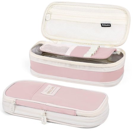 Blyantsæske til Piger Stor Kapacitet Pen Sager Bærbar Papirvarer Makeup Taske Pose Blyant Organizer