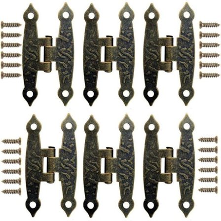 6 stk. hengsler 65×33mm - Bronse Retro Metall Skap Dekorativ