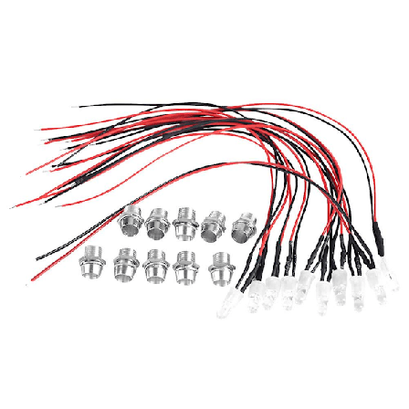 Erittäin Kirkkaat 12V 8mm Valmiiksi Johdotetut LED-lamput (10 kpl)