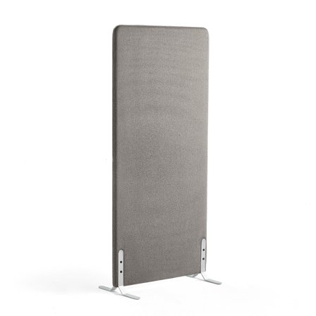 Raumtrenner ZONE, 1700 x 800 x 46 mm, Stoff Rivet, weiße Beine, silbergrau
