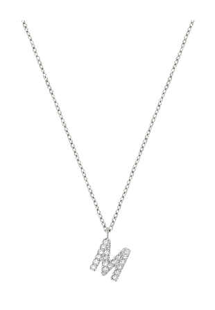 Mockberg Petite Stone Letter M Steel Necklace Smycken & klockor Dam Silver ONESIZE