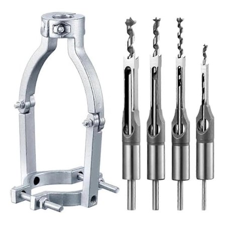 Firkantet hullboradapter og 4 bor for borepresse hul meisel tapphullborverktøy for DGP