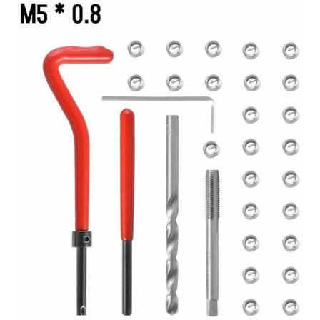 30 stk. metrisk gevindreparationsindsats-sæt M5 M6 M8 M10 M12 M14 Helicoil Car Pro Coil Tool M5 0,8, Sunny