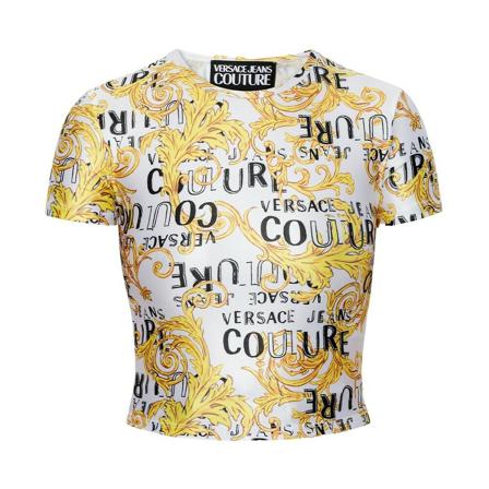 Versace Jeans Couture, T-Shirts Wit, Dames, Maat:M