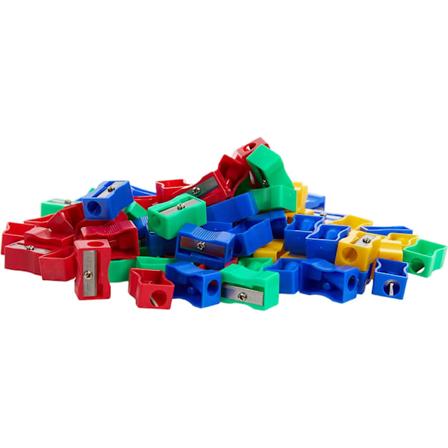 Plastblyantspisser - Assortert (Pakke med 100) Assorted
