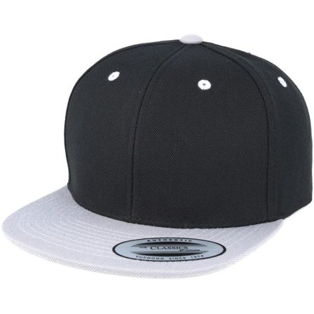 Yupoong - Svart snapback Keps - Kids Youth Black/Silver Snapback @ Hatstore
