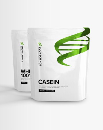 Body Science Whey 100% + Casein, Kosttilskudd