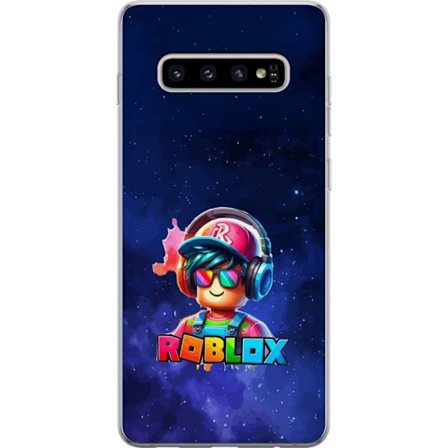 Kompatibel Mobilcover til Samsung Samsung Galaxy S10+ Roblox Space Explorer Design med futuristisk rumtema med farverige detaljer, spilfornemmelse og