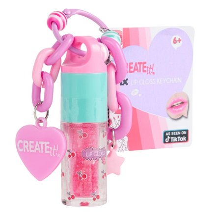 Create It! Lip Gloss Chunky Key Chain, Jordgubb