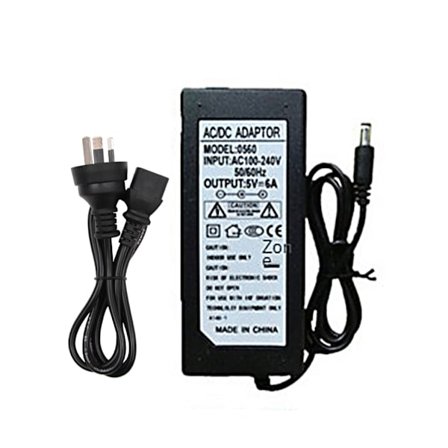 Switching Power Supply Adapter för DC 5V ljustransformator AC 100-240V 5,5x2,1-2,5mm hankontakt för LED Strip CCTV Router