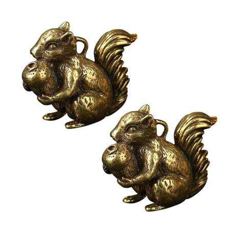 2kpl Vintage Messinki Orava Pinjansiemeniä Ornamentti Luova Orava Avaimenperä Riipukset Kupari Eläinhahmot Sisustustarvikkeet