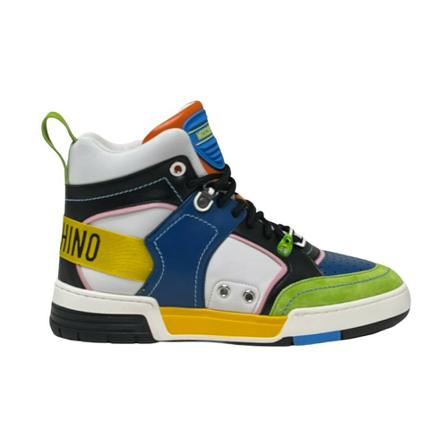 Moschino, High Top Sneakers Blauw, Heren, Maat:41 EU