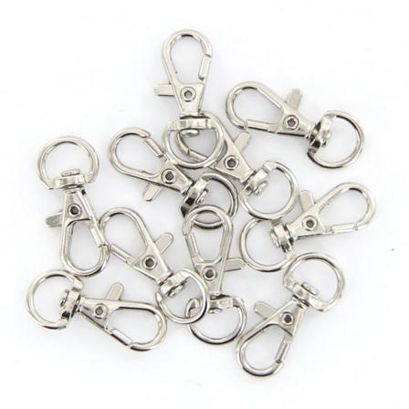10 St Silver Swivel Trigger Clips Snap Lobster Clasp Krokväska K