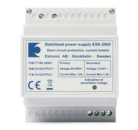 Extronic 18108 Likeretter maks. 1,5A, 230 VAC, 13,65 VDC/1,5A, 20 VA, Elfordeling & strømforsyning