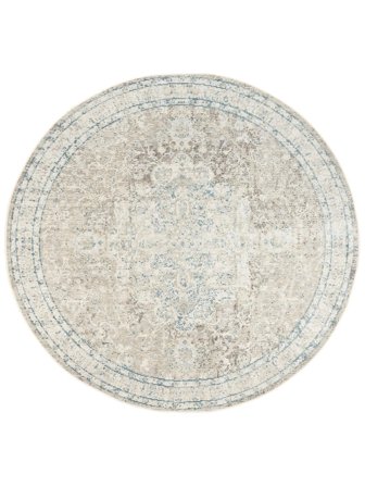 Nadia Ø 200 Cream White/Greige Medallion Round Rug