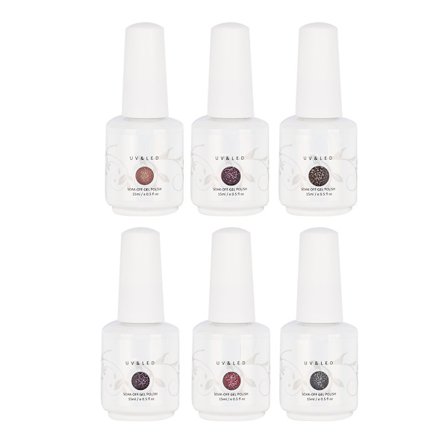 6 stk. neglekunst nattlys UV-gellakk langvarig soak off gelmanikyrverktøy type A